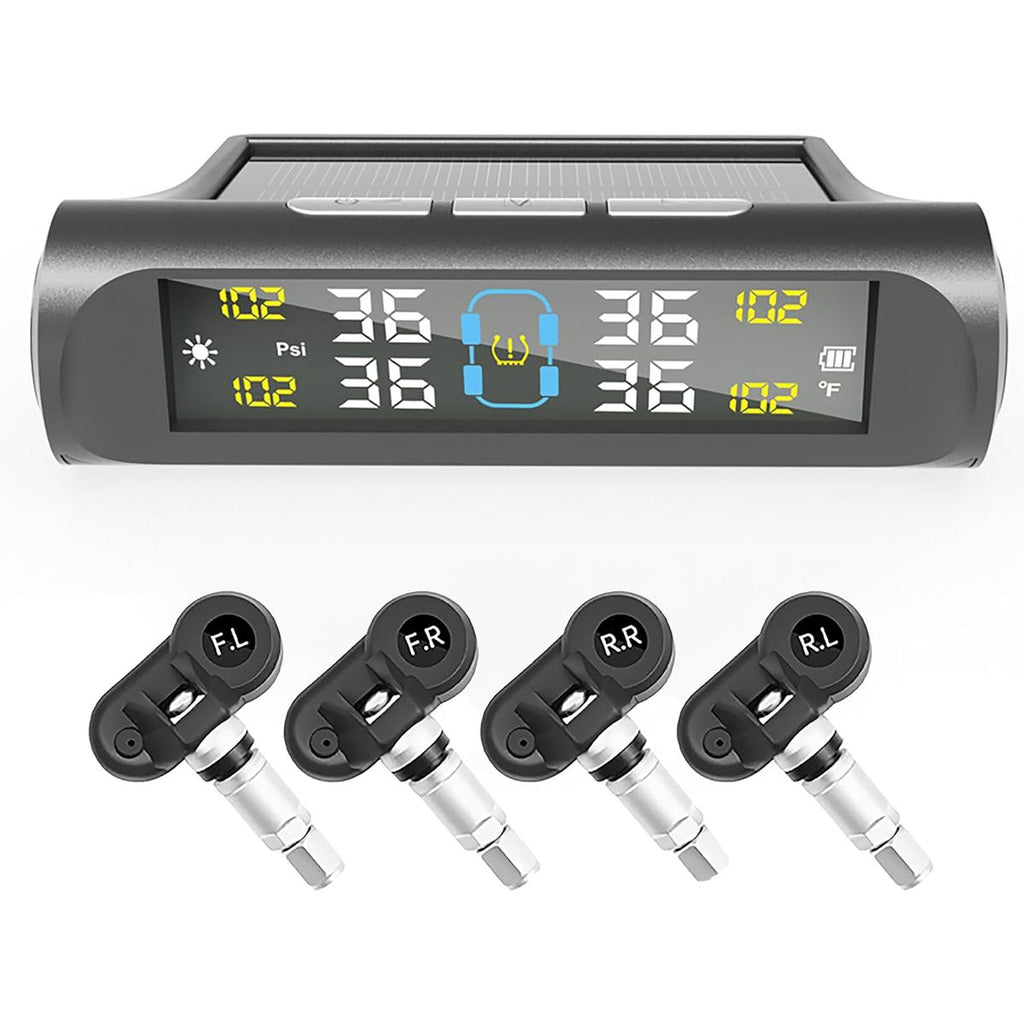 Solar TPMS Tire Pressure Monitoring System (4 Sensors)