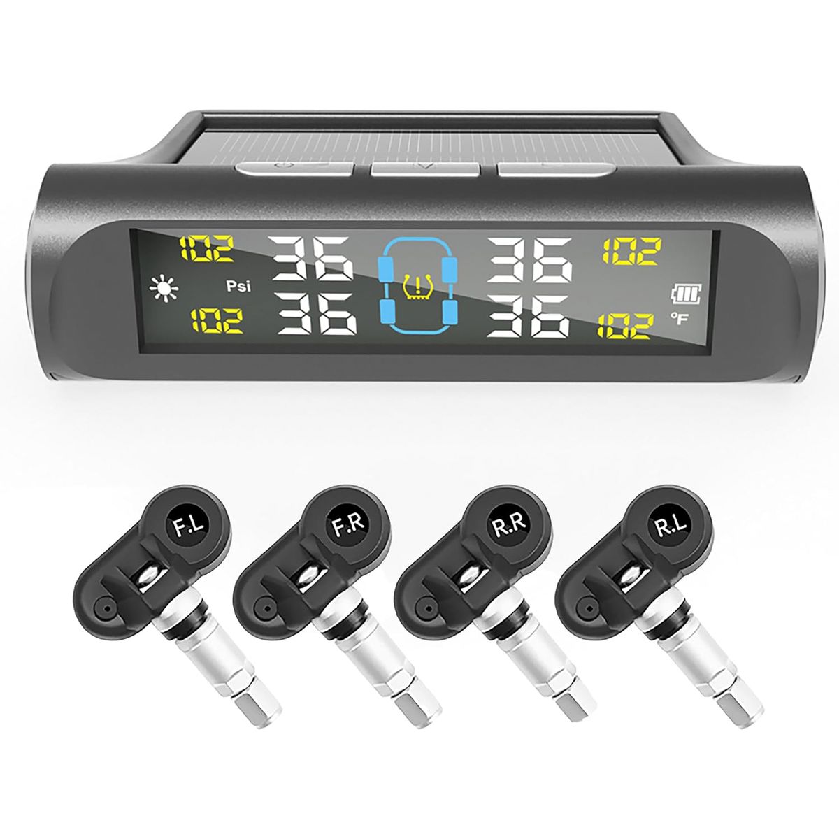 Solar TPMS Tire Pressure Monitoring System (4 Sensors)