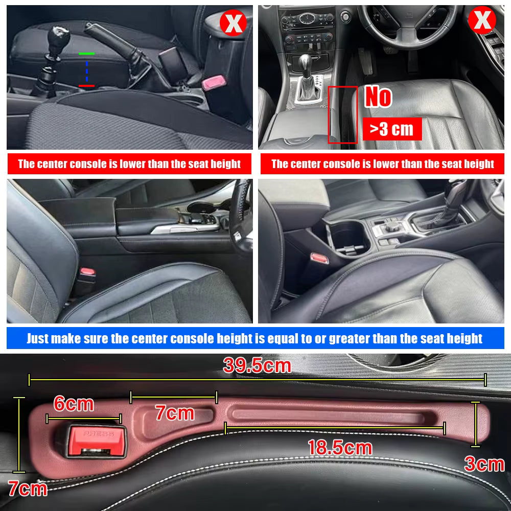 SeatGap Storage Pro – Car Seat Gap Filler & Organizer (2-Pack)