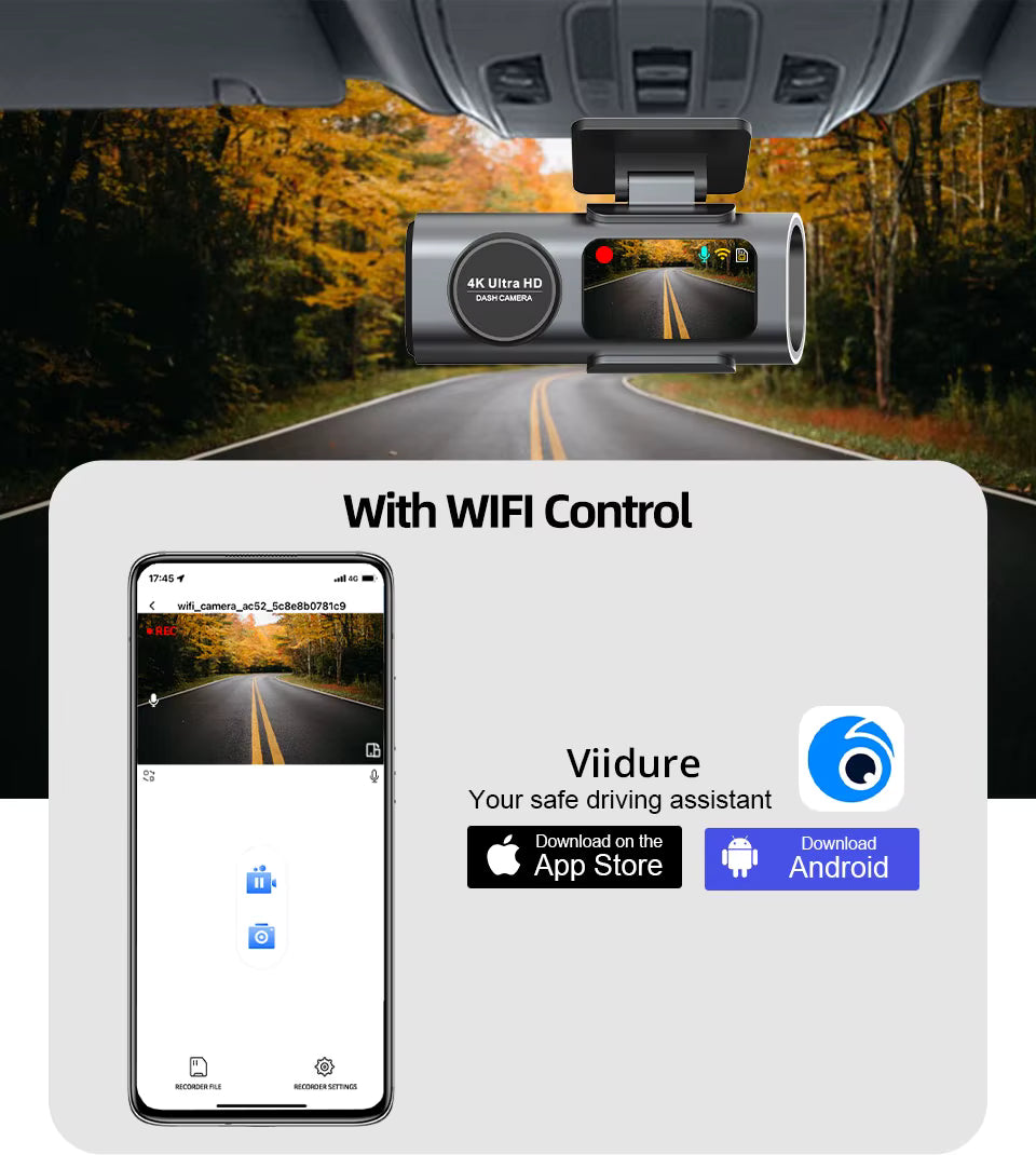 VisionDrive™ 4K Smart Dash Cam