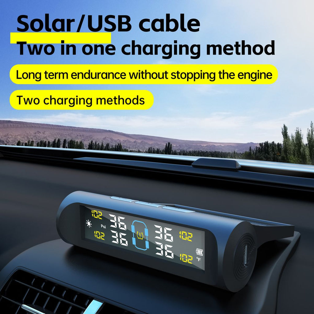 Solar TPMS Tire Pressure Monitoring System (4 Sensors)