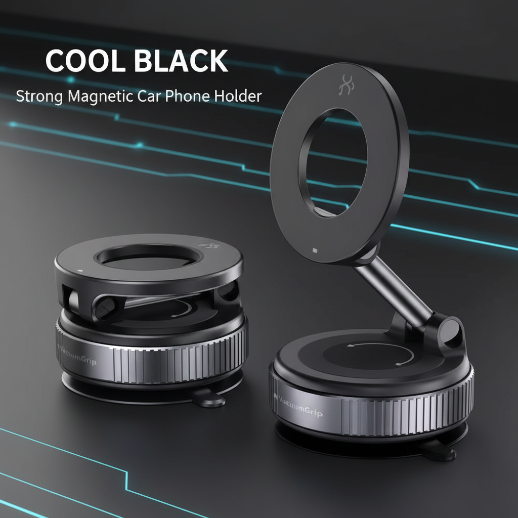 VacuumGrip Magnetic Mount - blue tech glow