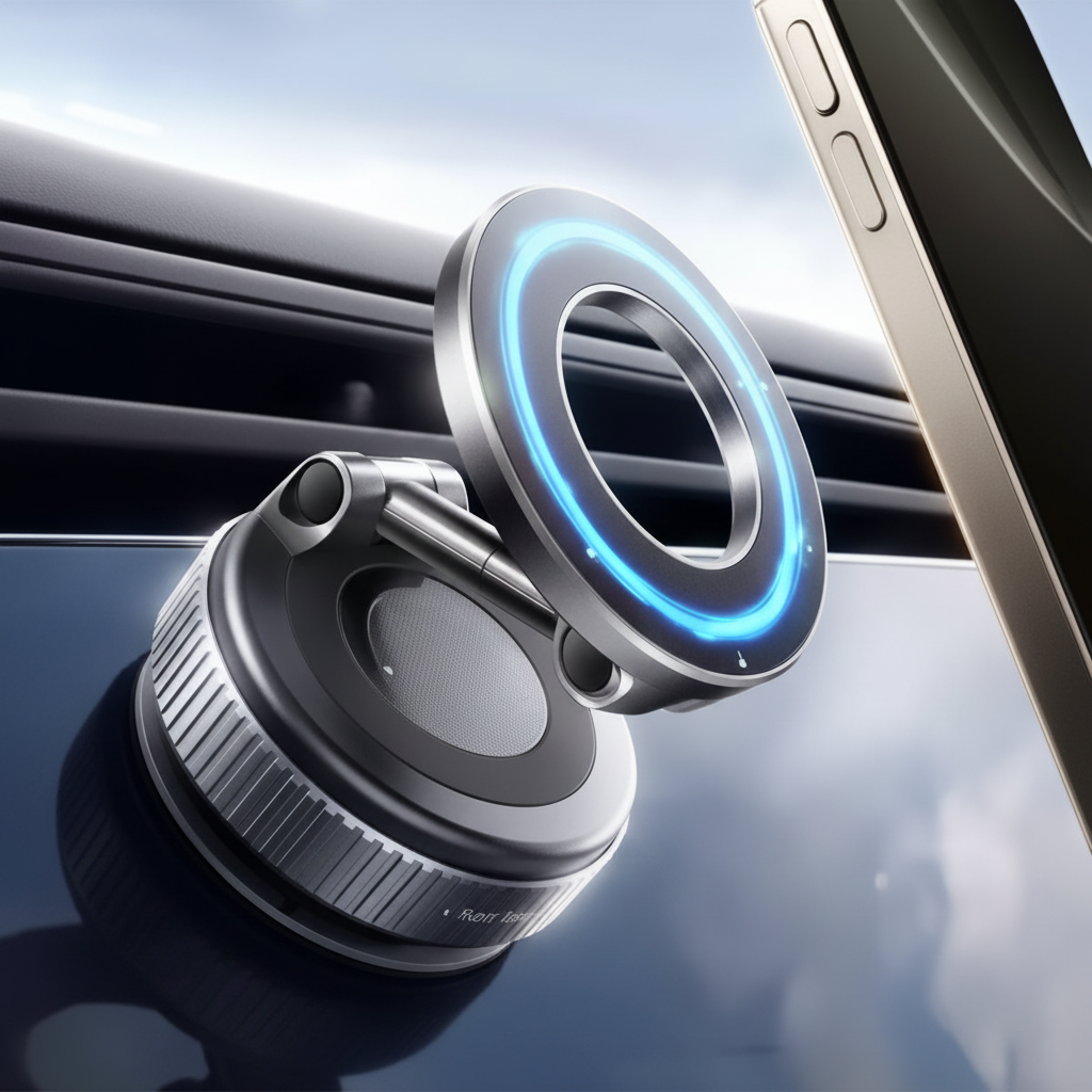 VacuumGrip Magnetic Mount - car dashboard